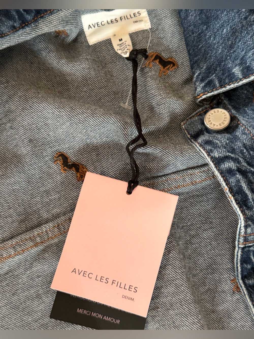 Avec Les Filles Prancing Ponies Trucker Jacket - Picture 8 of 9